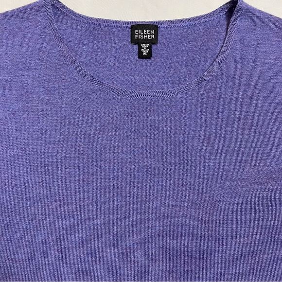New Eileen Fisher Sleeveless Purple Wool Shell Top Size XL - Picture 6 of 10